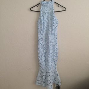 Quiz Light Blue Lace Mermaid Prom Formal Dress